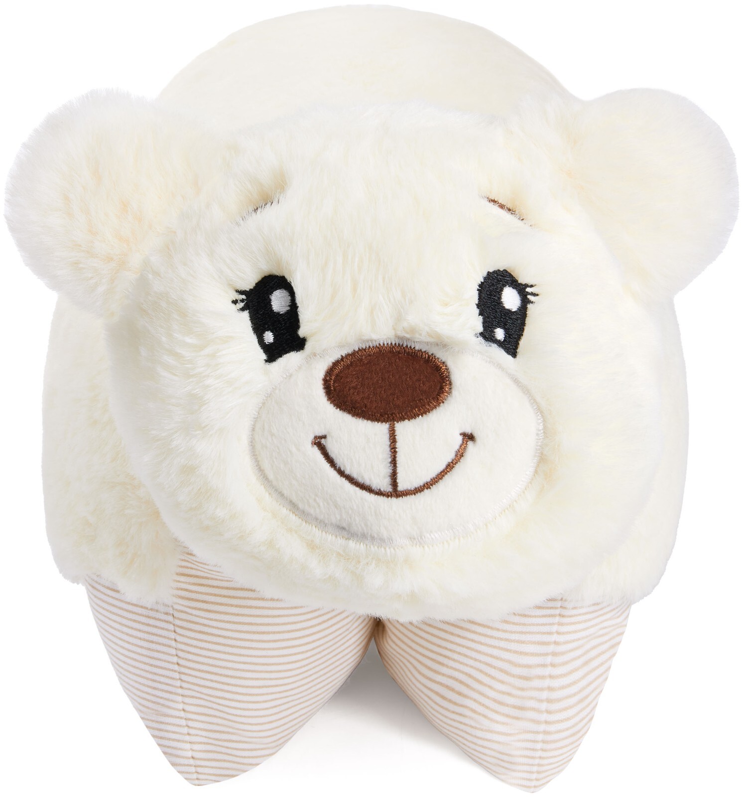2 in 1 Schlafkissen Kuscheltier Bär Kinder Plüschkissen Faltkissen 40x30 cm