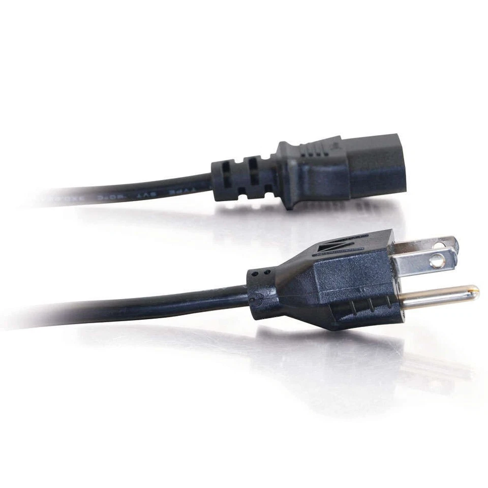 16 AWG Universal Power Cord (NEMA 5-15P to IEC320C13)-[2ft (0.6m-8ft (2.4m)]-C2G - Image 3 of 4