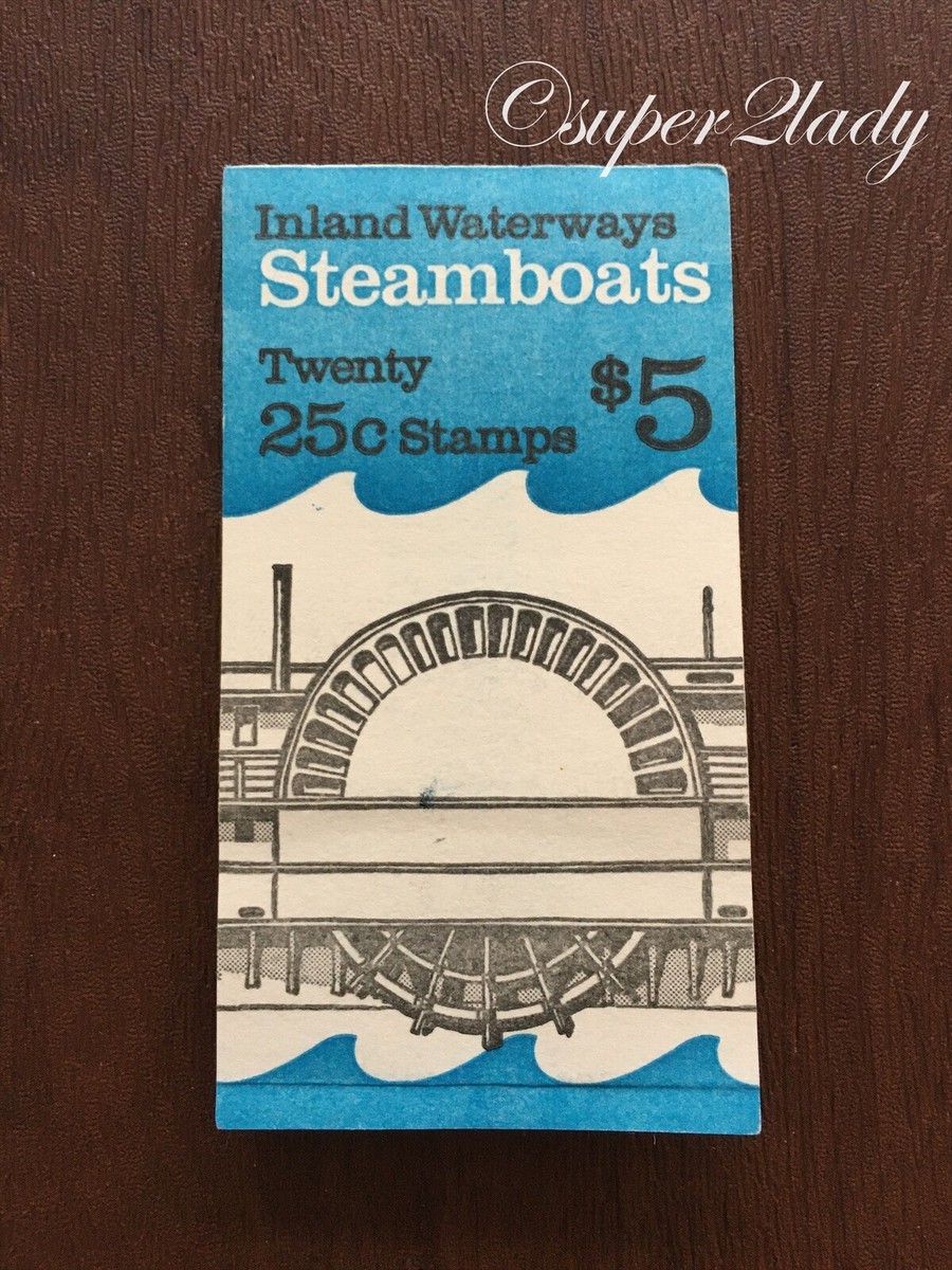US Stamps 2405-2409 Booklet Of 20 Steamboats MNH OG 25c 1989