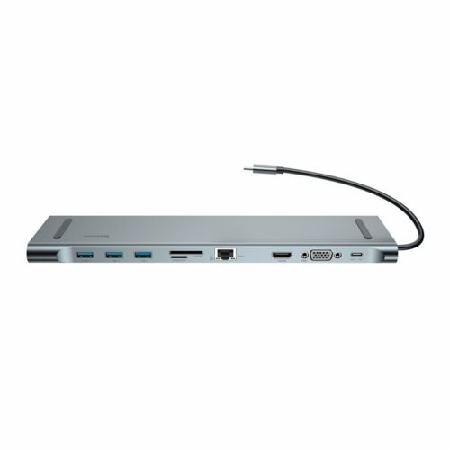 Baseus Laptop 10in1 HUB USB-C PD / VGA / HDMI / RJ45 / USB 3.2 / SD Card Reader - Picture 1 of 11