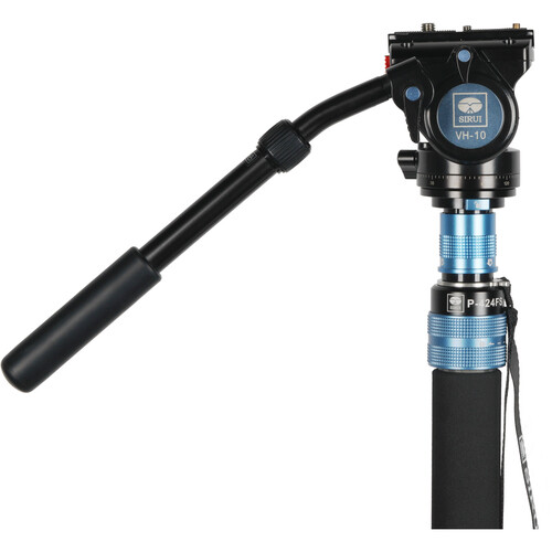 Sirui P-424FS 4-Section Carbon Fiber Monopod with VH-10 Video Head - Picture 2 of 9
