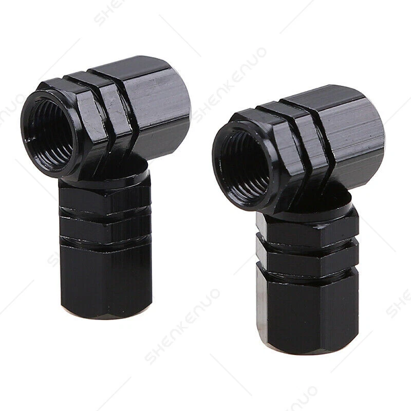 1 Set of BLACK Tire Valve Stem Caps For Car, Truck Standard Fitting US Stock - Image 4 of 4