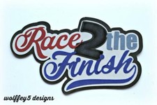 CRAFTECAFE RUN JOG TITLE Premade paper piecing scrapbook diecut piece page album