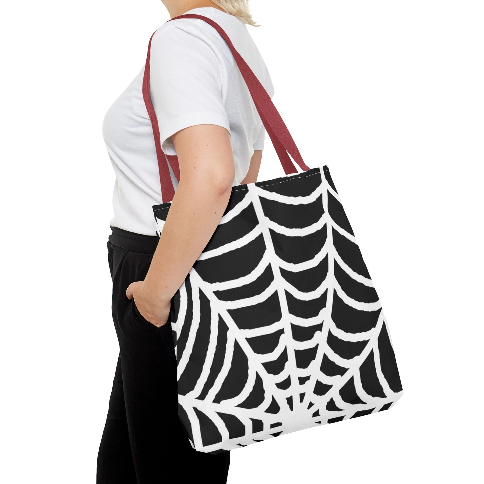 Halloween Spiderweb Tote Bag