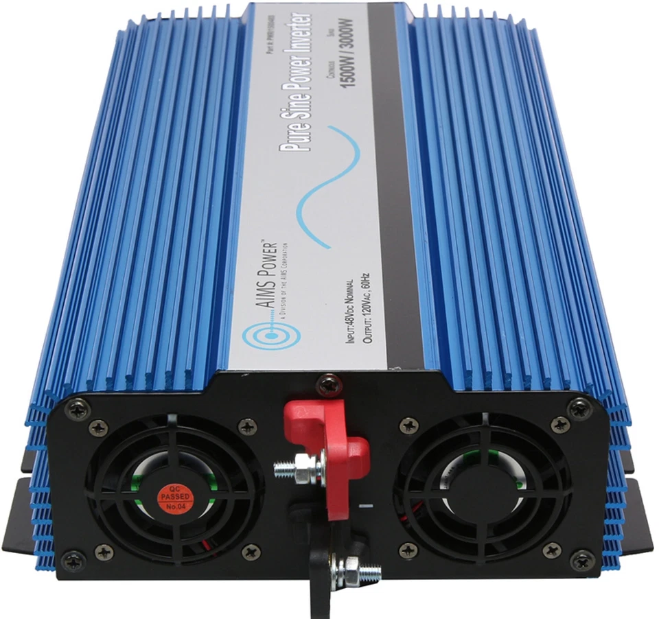 Inversor de energía sinusoidal pura AIMS Power PWRI150024S 1500 vatios 24 voltios con puerto USB Foto 3 de 3