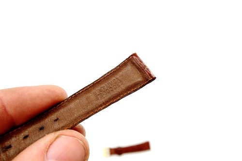 Vintage Brown Crocodile Veritable Leather Watch Strap Band 17mm - Picture 3 of 4