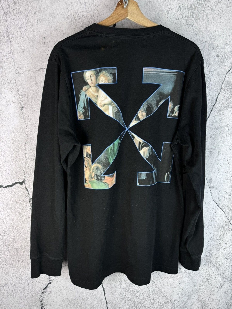 OFF-WHITE × CARAVAGGIO PAINTING 長袖Tシャツ 黒 Off-White CARAVAGGIO PAINTING GRAPHIC Long Sleeve T-SHIRT | eBay