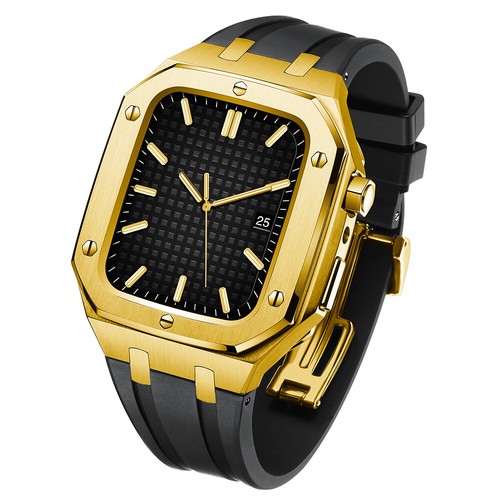 AP Royal Oak Mod Kit For Apple Watch Series 42/44/45mm Steel Case + Rubber Strap - Zdjęcie 33 z 86