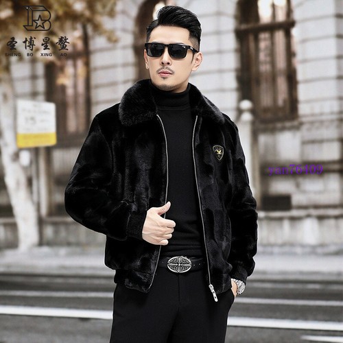 Men's Autumn/winter New Black Zipper Fashion Casual Jacket Thickened Coat Jacket