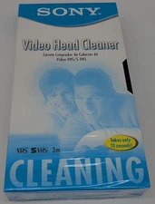 NIB Sony VHS / S-VHS Video Head Cleaner New / Sealed