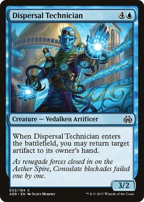 Dispersal Technician [Aether Revolt] Magic MTG