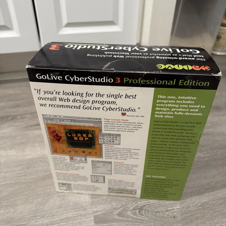 Brand New Sealed GoLive CyberStudio 3 for Power Macintosh full-version  - Image 2 of 4