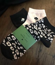 Kate Spade Quarter Socks Set  of 3 Black/ Rose