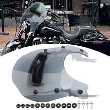 Motorcycle Windshield Wind Splitter w/Bracket for Harley Road King FLHR/I 94-22