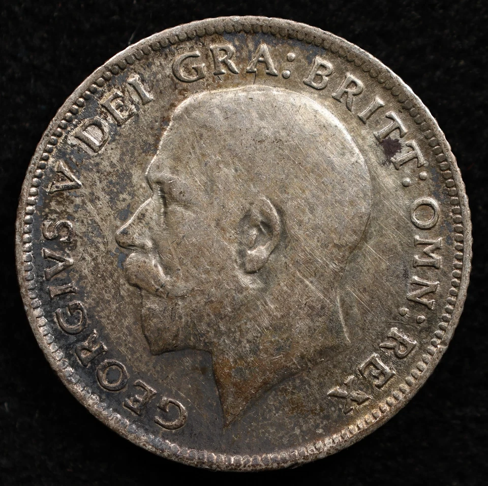 Great Britain 6 Pence 1918, Coin, Silver, Inv#G600 - Image 2 of 2