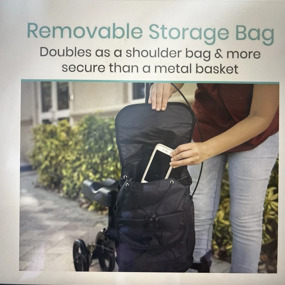 Vive Health Knee Walker-SKU MOB1007SLV-Black Foldable and Adjustable-NIB - Image 4 of 4