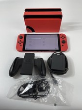 Nintendo Switch OLED 64GB HEG-001 Black / Mario Red Joy-Cons (WiFi) Excellent