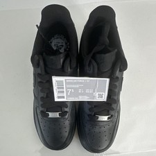 Nike Air Force 1 '07 Triple Black DD8959-001 Leather Black Women's Sneaker