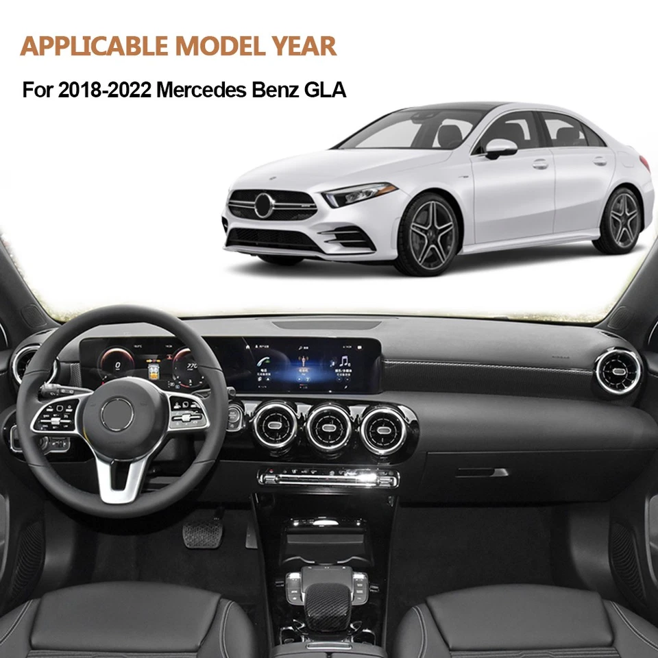 For Mercedes Benz A-Class 2018-2022 1PCS ABS Carbon Fiber Gear Shift Knob Cover Foto 2 de 4