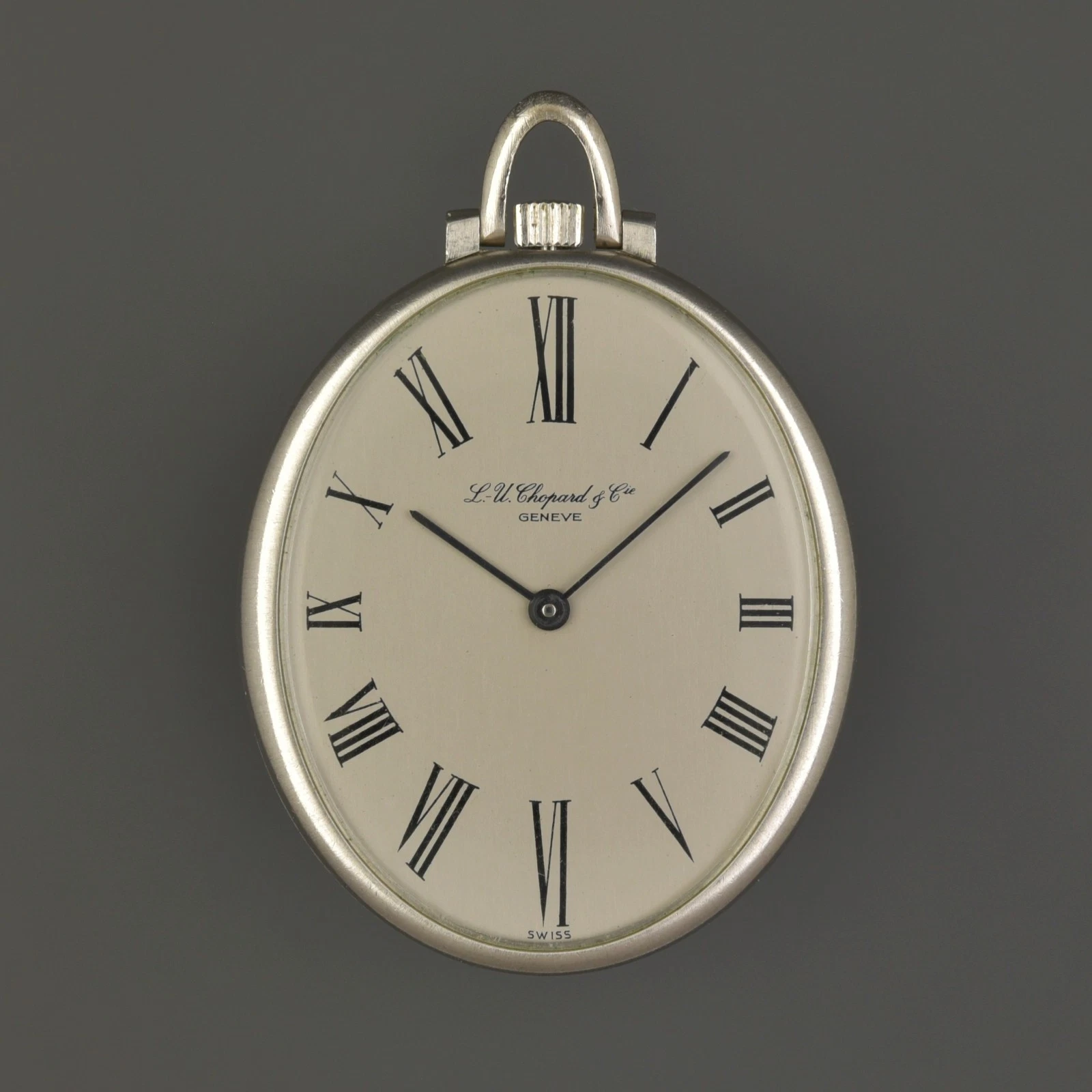 Chopard — Chopard Pocketwatch White Gold 35mm Handwound 18k Vintage 602 Swiss White Gold