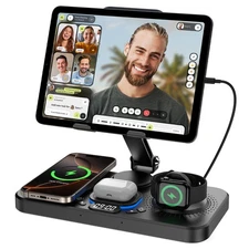 6 in 1 Wireless Charger for Apple Device, 30W Foldable Wired Charging for ipa...