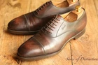 Gucci Burnished Brown Leather Oxford Shoes Mens UK 8 US 9 EU 42 Italian Made