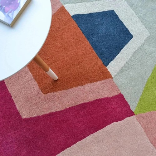 Modern Tufted Wool Area Rug | Artistic Hand-Tufted Wool Rug | Soft Area Rug - Picture 2 of 3