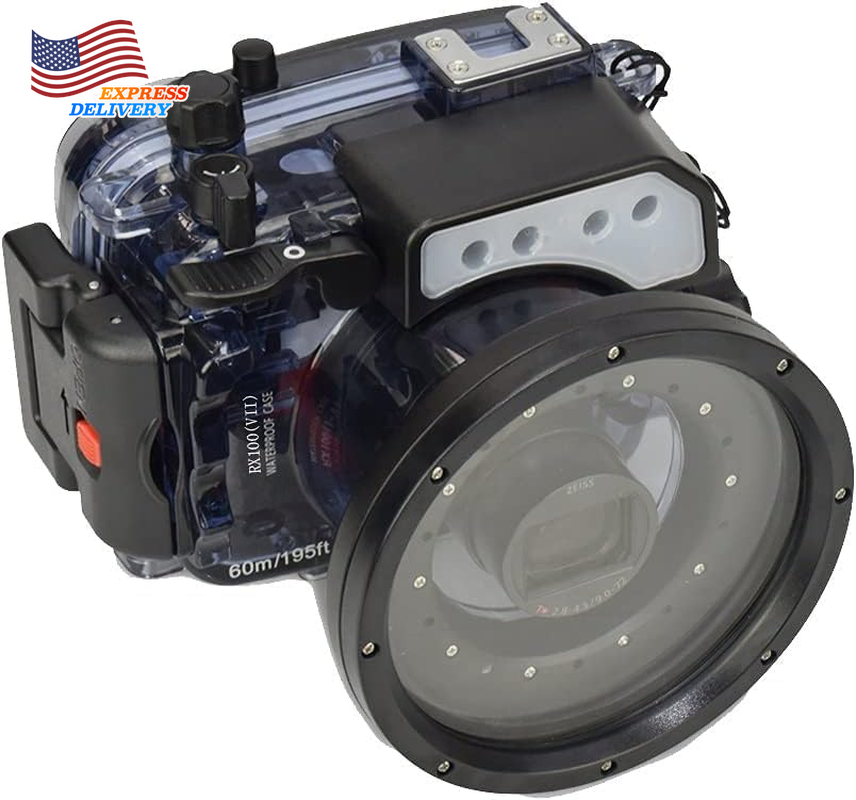 Underwater Camera Housing Compatible with Sony RX100 VII IPX8 40M/130Ft USA ONLY