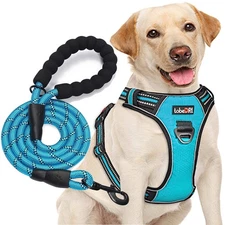 No Pull Dog Harness Adjustable Reflective Oxford Easy Control Medium Large Do...