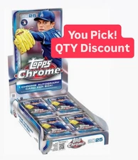 2025 Topps Chrome Baseball BASE 1 - 300 **You Pick** RC + VETS Complete Your Set