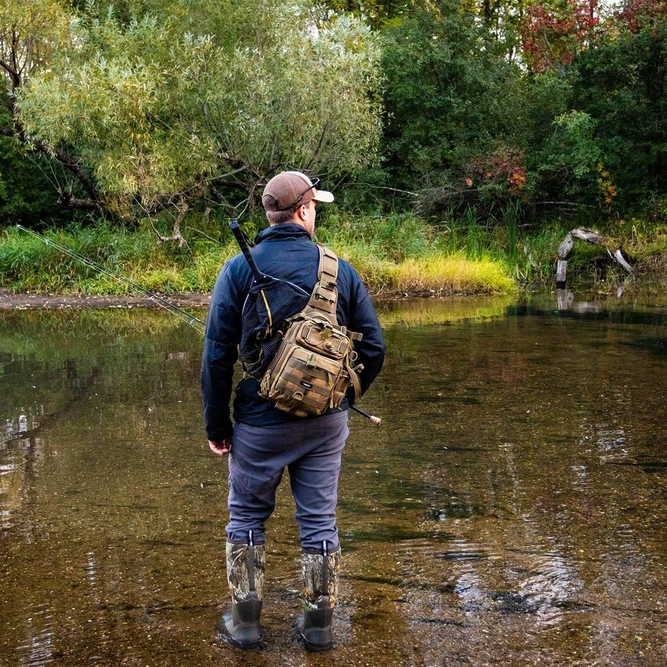 Bolsa de aparejos con varilla y soporte de engranajes, bolsa de almacenamiento de eslinga ligera, al aire libre debe Foto 2 de 4