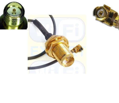 U.fl IPX to RP-SMA Female Jack (male pin) Pigtail Cable for WIFI Wireless Anten - Afbeelding 2 van 4