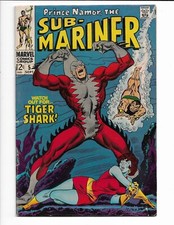 SUB-MARINER 5 - VG/F 5.0 - 1ST APPEARANCE OF TIGER SHARK - LADY DORMA (1968)