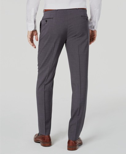 $282 Marc New York 31W 32L Men's Gray Modern Fit Suit Solid Neat Trousers Pants - Picture 2 of 6