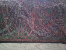 11x51" Rectangle Scarf Paisley Mixed Print Pattern