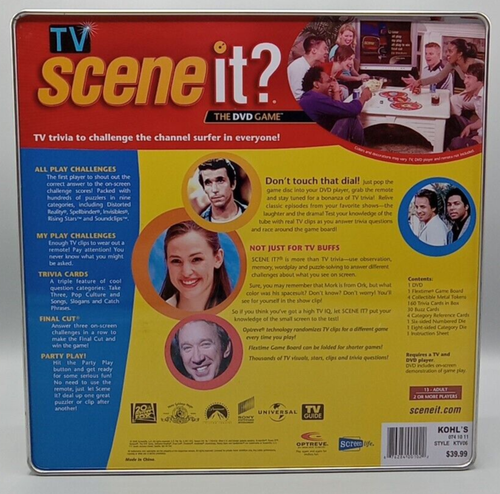 2006 Scene It? TV Trivia DVD Game by Screenlife - Complete in Collector Tin Box - Picture 3 of 15