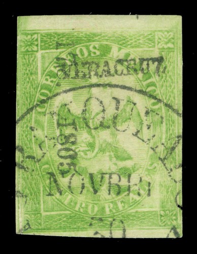 MEXICO 1865  Eagle 4r green - Veracruz 178.1865- dist. ovpt  Sc# 24  used VF/XF - Picture 1 of 2