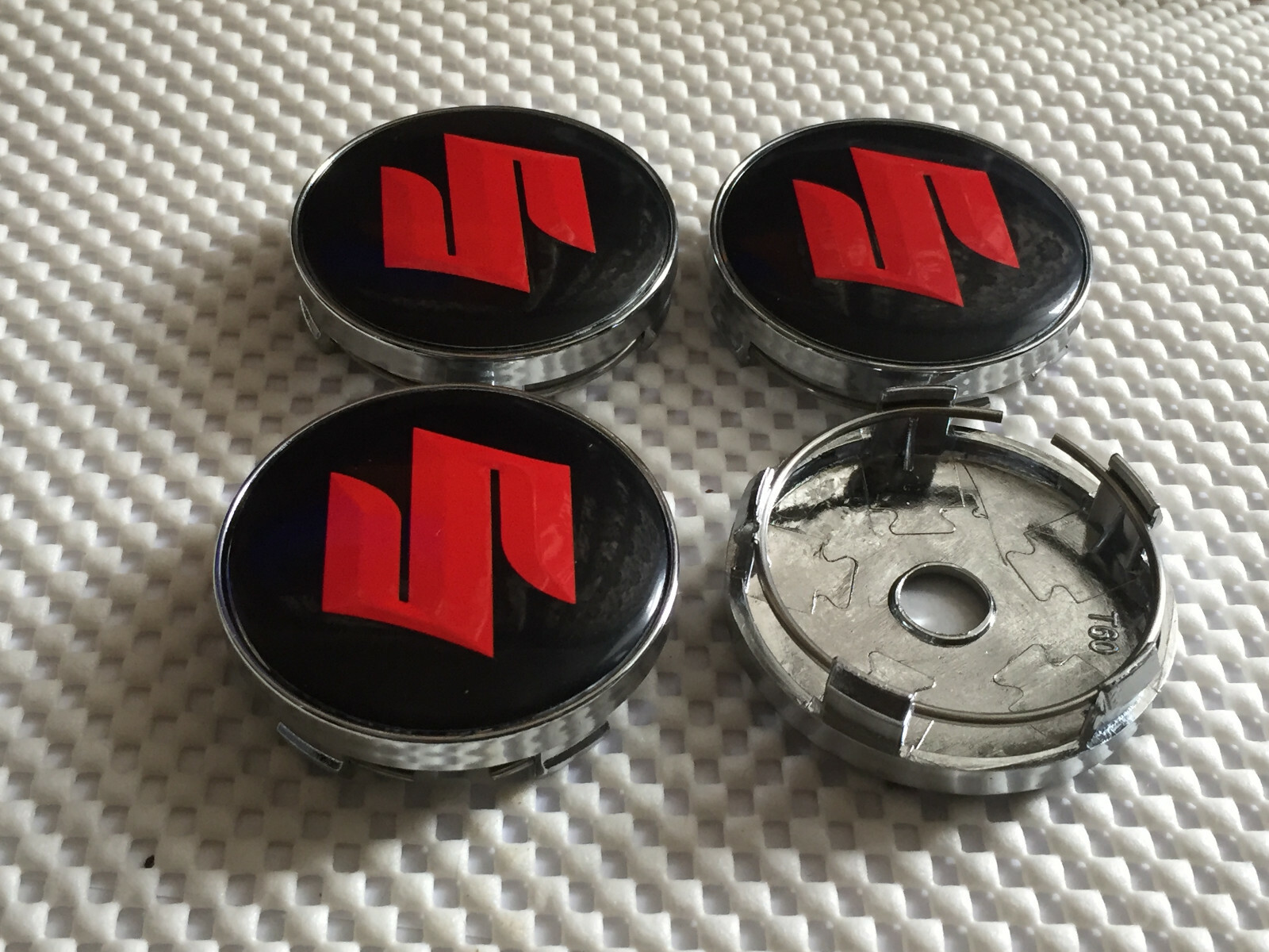 4x Suzuki Alloy Wheel Hub Centre Cap Set of 4 Center Caps 60mm Black