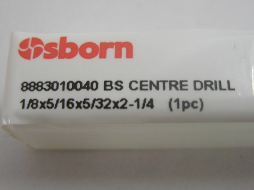 ZENTRIERBOHRER BS4 1/8 3,18mm HSS OSBORN EUROPA TOOL 8883010040 P75 - Bild 7 von 7