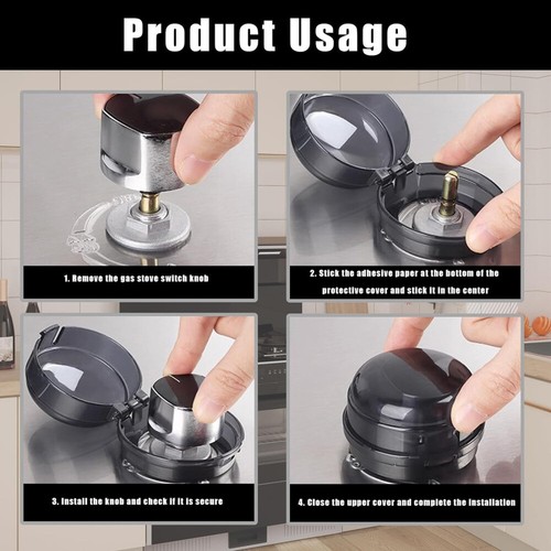 8Pcs Stove Knob Covers Universal Gas Electric Oven Protection Lock Child-Safe - Picture 6 of 14
