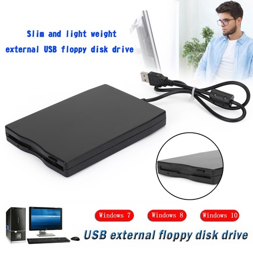 USB 2.0 Data Externe Disquette Floppy Disk Drive 3.5" 1.44MB pour PC Mac Win - Afbeelding 2 van 12