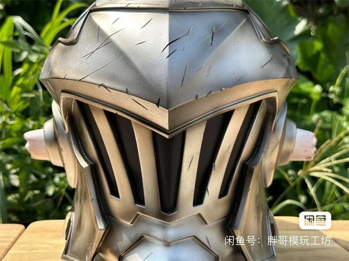 Anime Goblin Slayer Cosplay Helmet Mask FRP Halloween Party Cos Prop New - Picture 7 of 7
