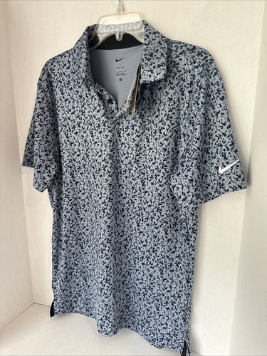 Nike Dri-Fit Tour Camo Print Golf Polo Shirt Men's Ashen SZ S DV7808-493 - Picture 3 of 12