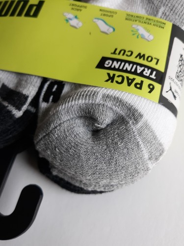 Puma Boy's Low Cut Socks Drycell 6 Pair Shoe Size 4-8.5 New - Picture 11 of 11