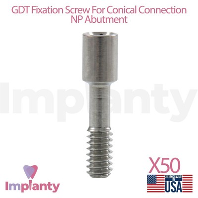 50x GDT Fixation Screw For Conical Connection Prosthetic Narrow Platform (NP)