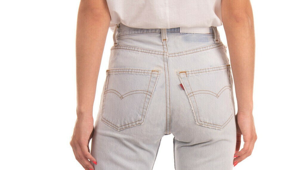 RRP €450 Authentic RE/DONE By LEVI'S Ripped Cropped Jeans Size 24 image 7