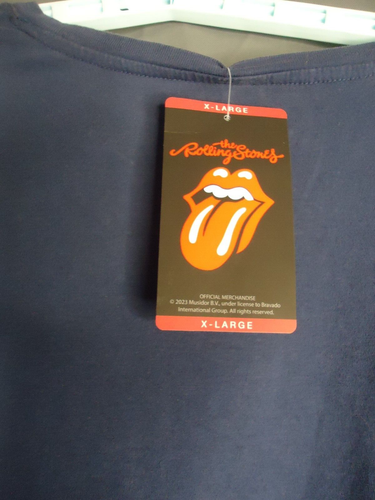 The Rolling Stones Decal T-Shirt Womens Size XL Navy New With Tag - Picture 3 of 9
