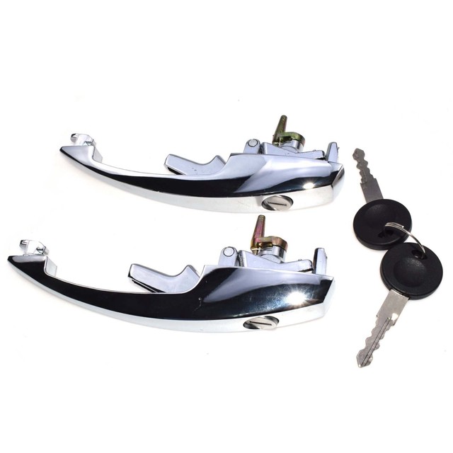 Pair Outer Door Handles W/ Keys For VW Super Beetle Bug 19681979