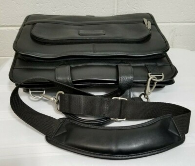 CODi BLACK LEATHER BRIEFCASE/ LAPTOP BAG CASE UNISEX 