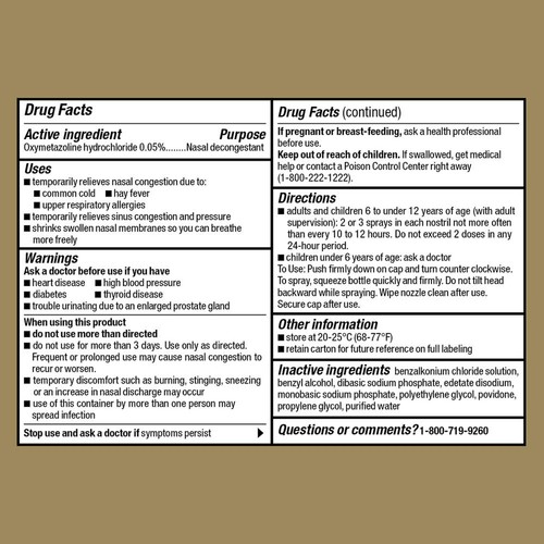 GoodSense Maximum Strength Nasal Spray, Fast Powerful Congestion Relief For C... - Picture 3 of 7